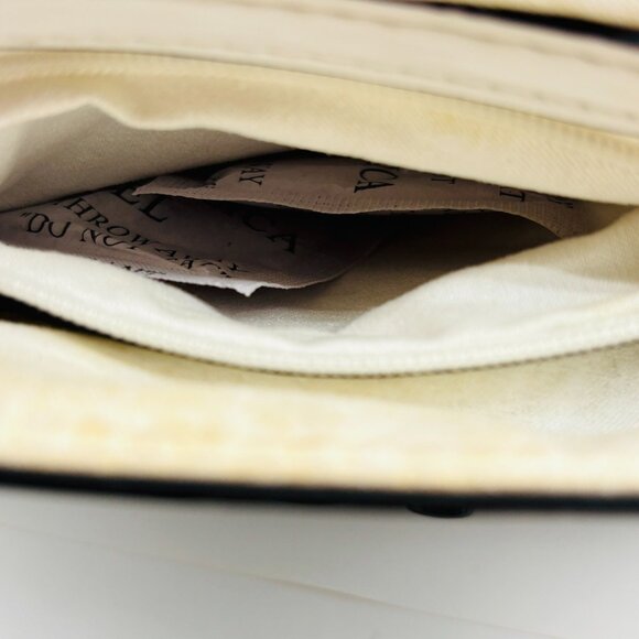 Steve Madden White Patent Leather Effie Crossbody Shoulder Bag Colorblock - Picture 8 of 8